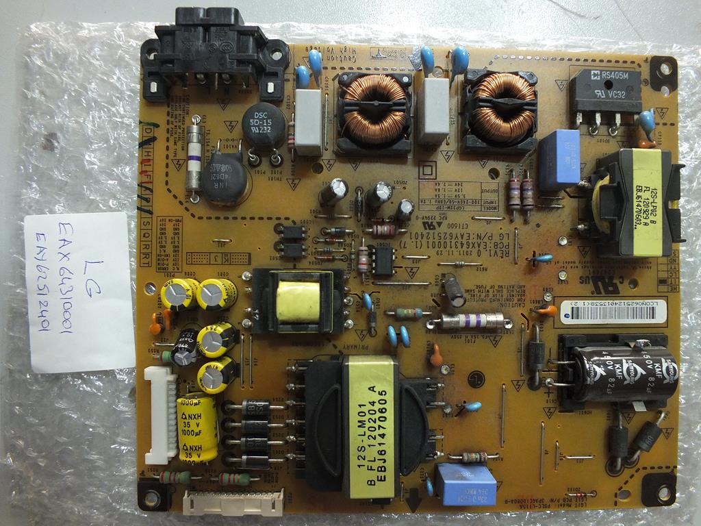 EAX64310001 (1.7)- EAY62512401- LGP32M-12P- PSLC-L115A- EAX64310001(1.7)- 3PAGC10080A-R - LG 32LM611S- LG 32LS5600- POWER BOARD- BESLEME
